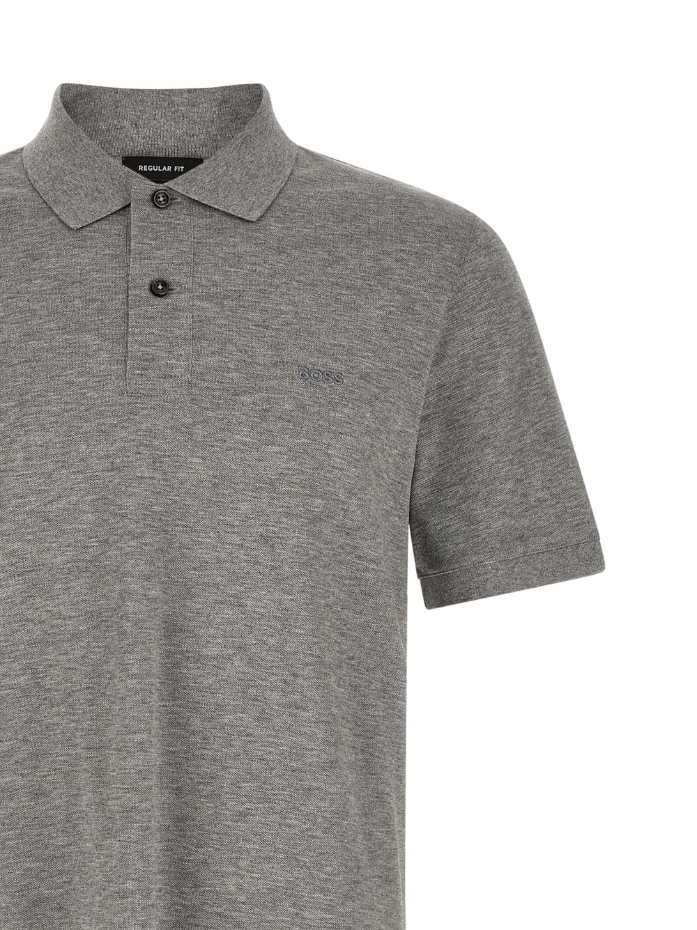 Gray Cotton Polo Shirt