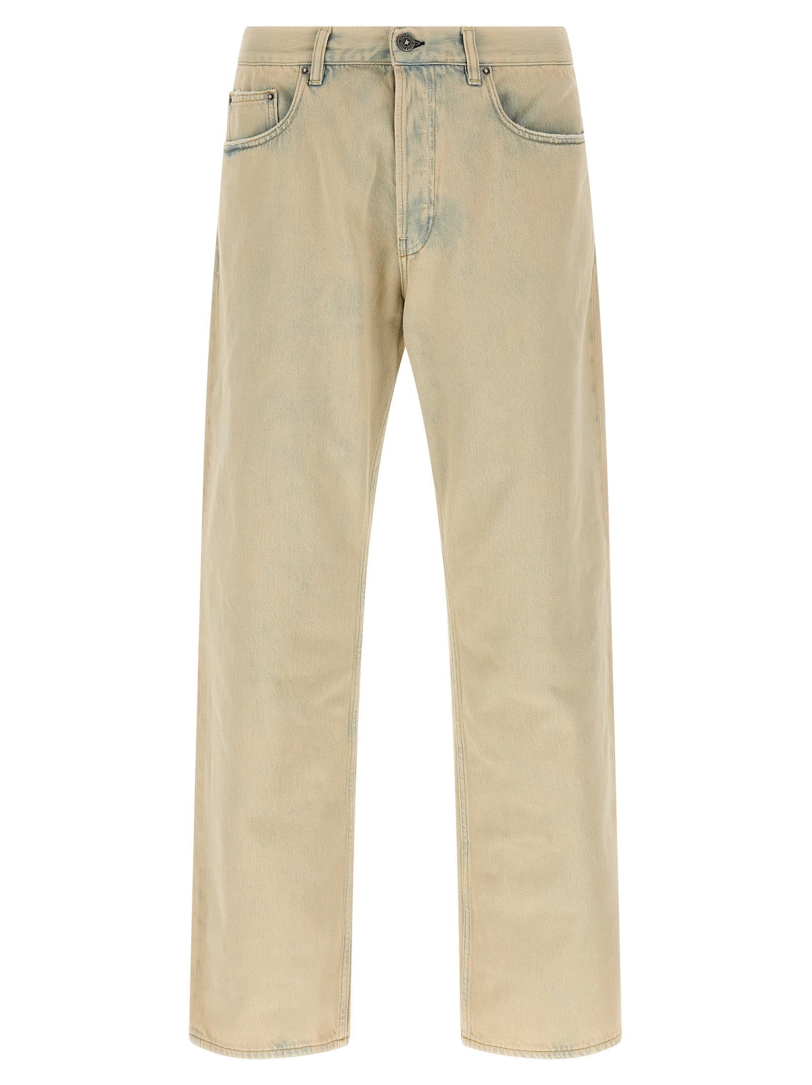 Golden Goose Φαρδύ denim Παντελόνι Skate σε Μπεζ