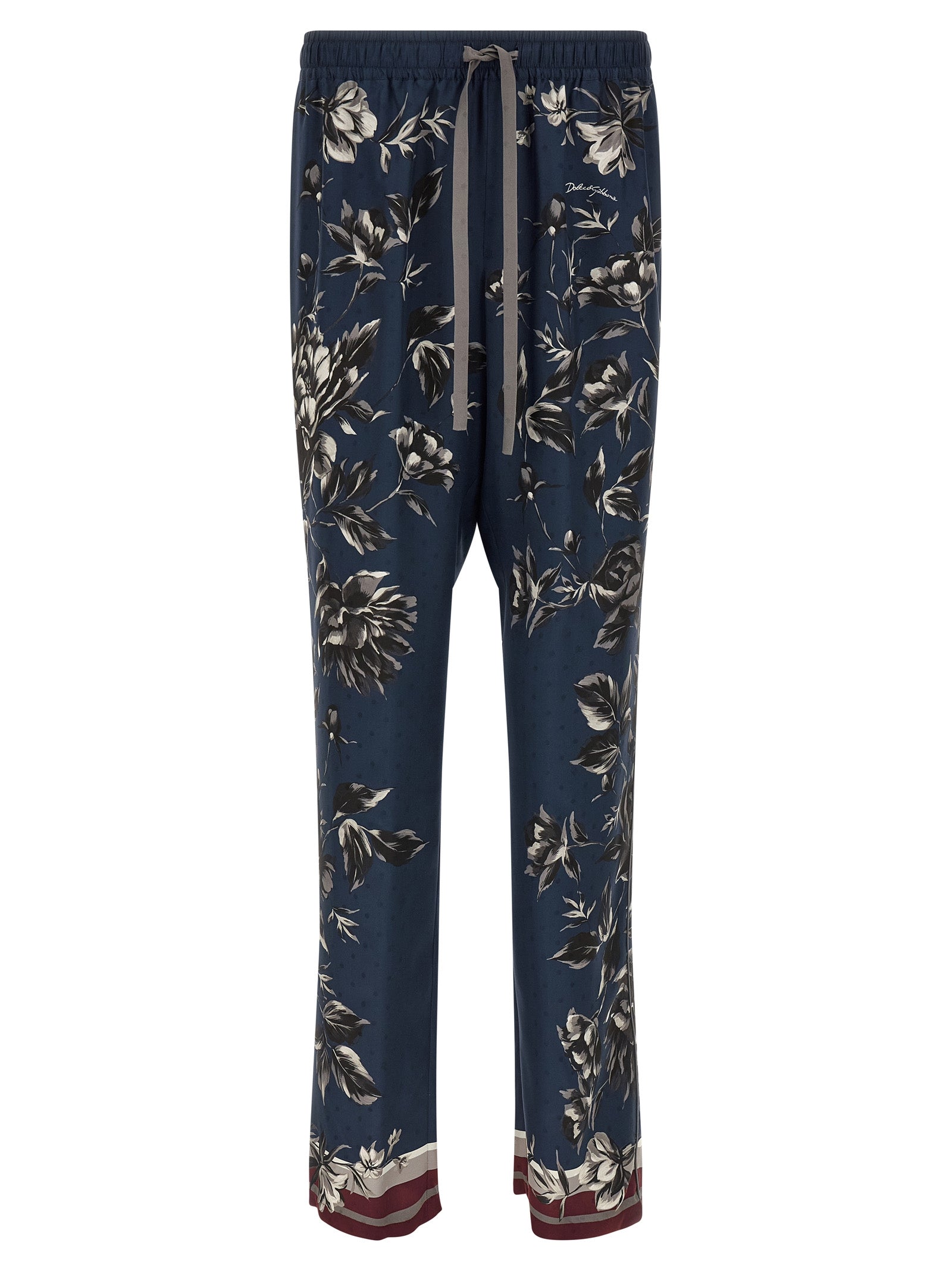 Dolce & Gabbana Παντελόνι από 100% μετάξι σε Μπλε