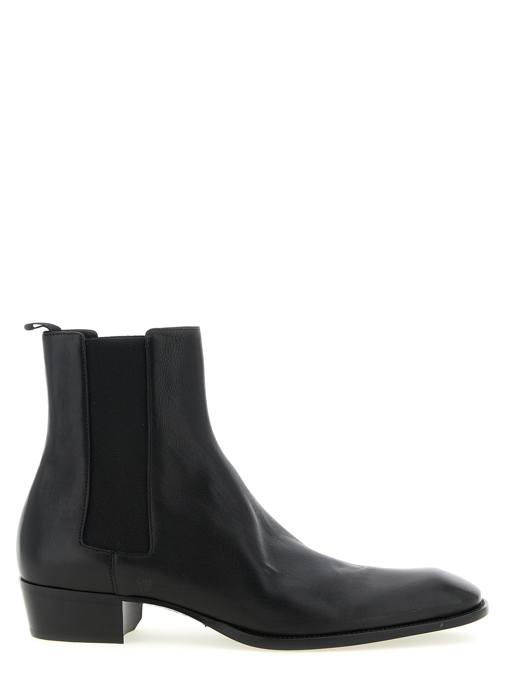 Black Calfskin Chelsea Boots