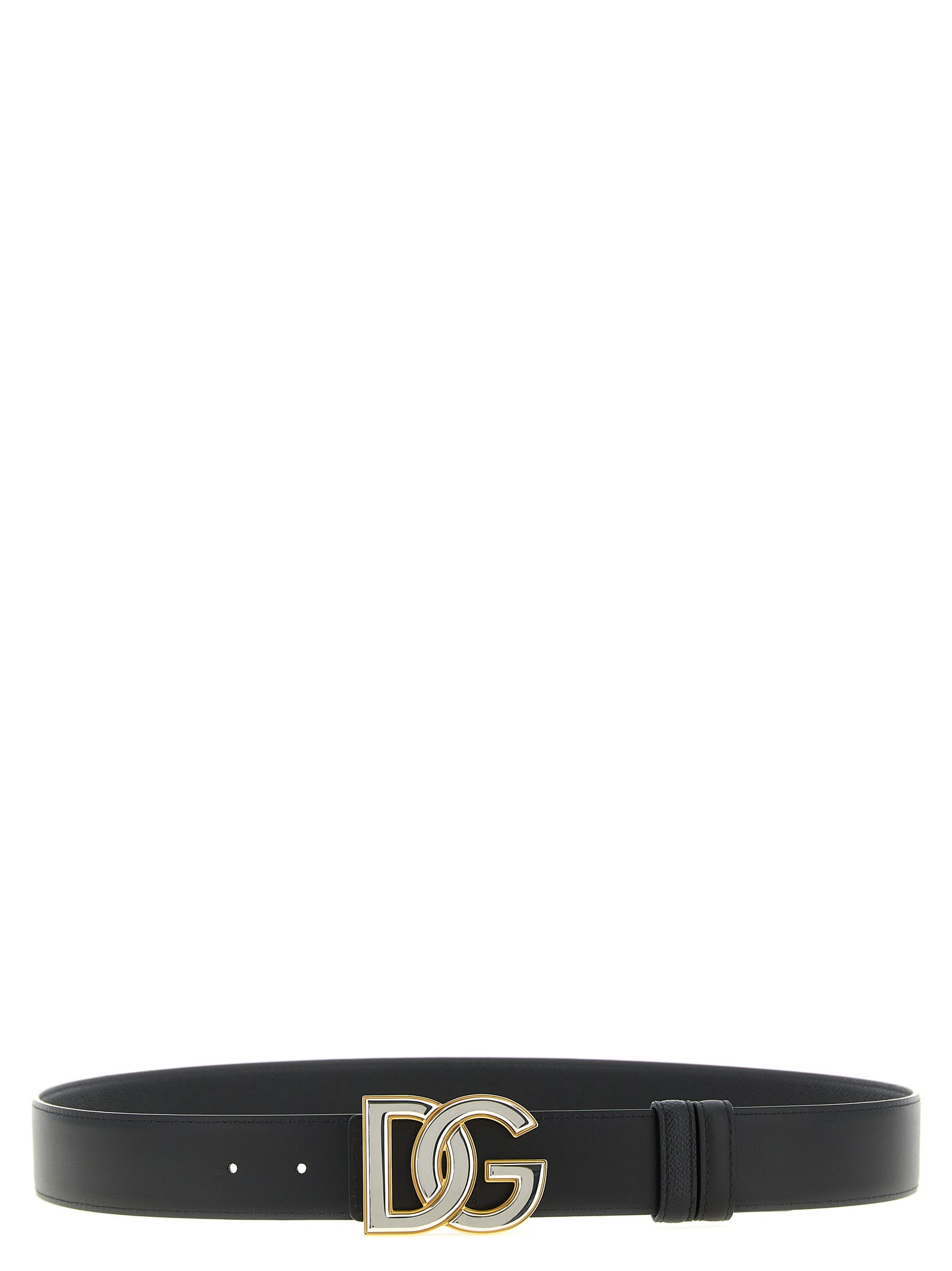 Dolce & Gabbana Ζώνη από Δέρμα Μοσχαριού σε Μαύρο