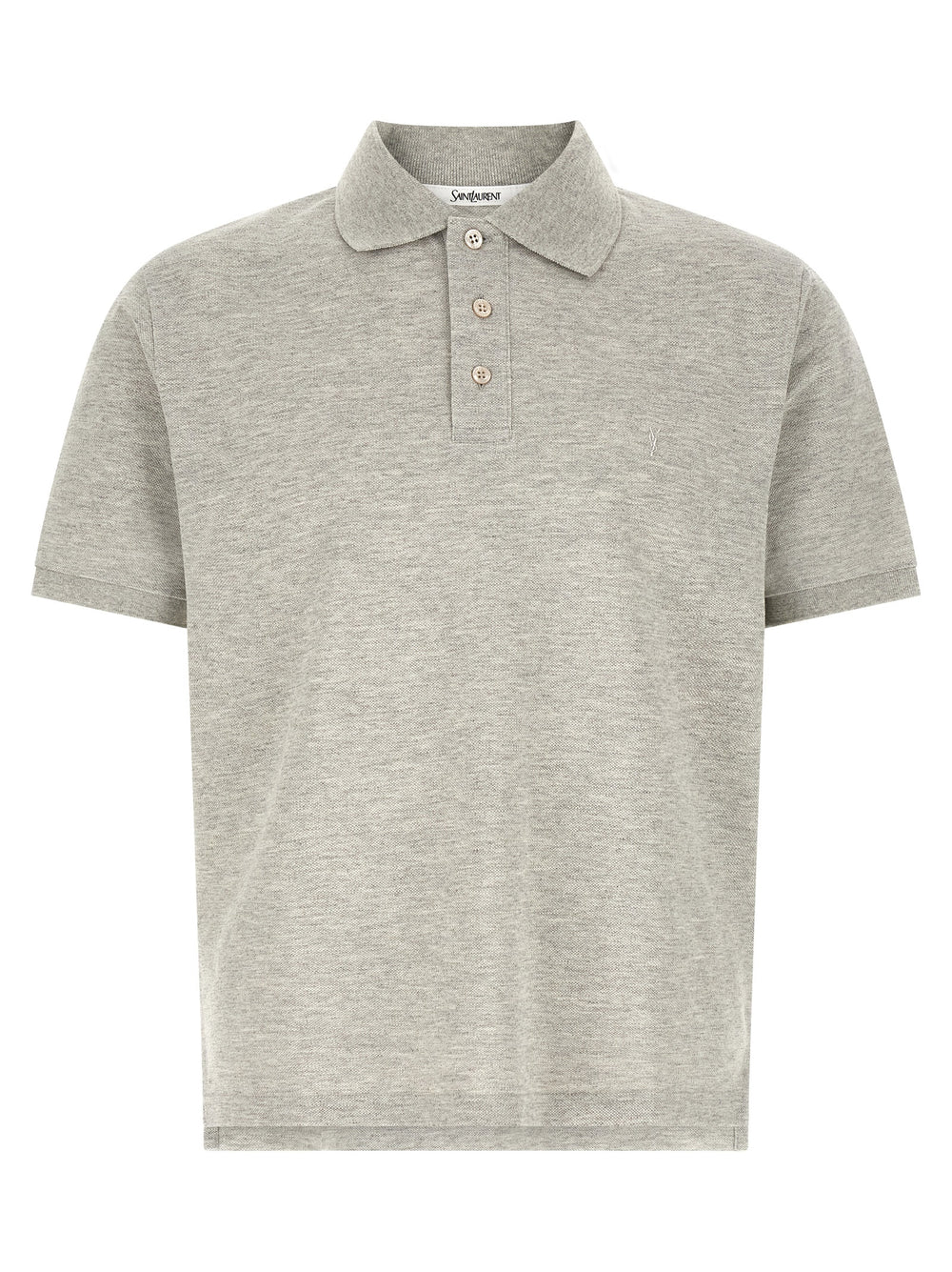 Gray Cotton Polo Shirt