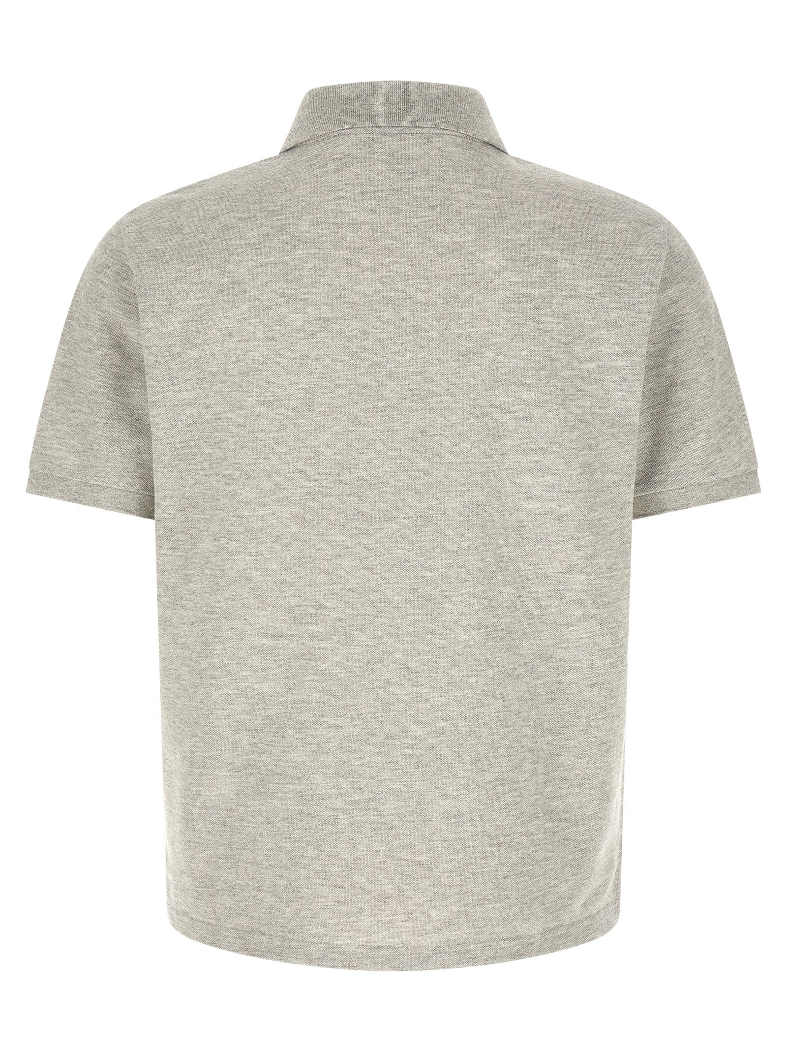 Saint Laurent Cotton Polo Shirt in Gray