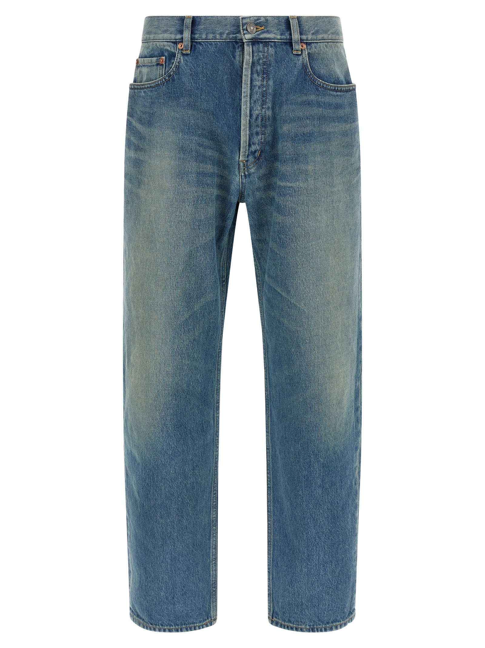 Saint Laurent Straight-Leg Jeans in Blue