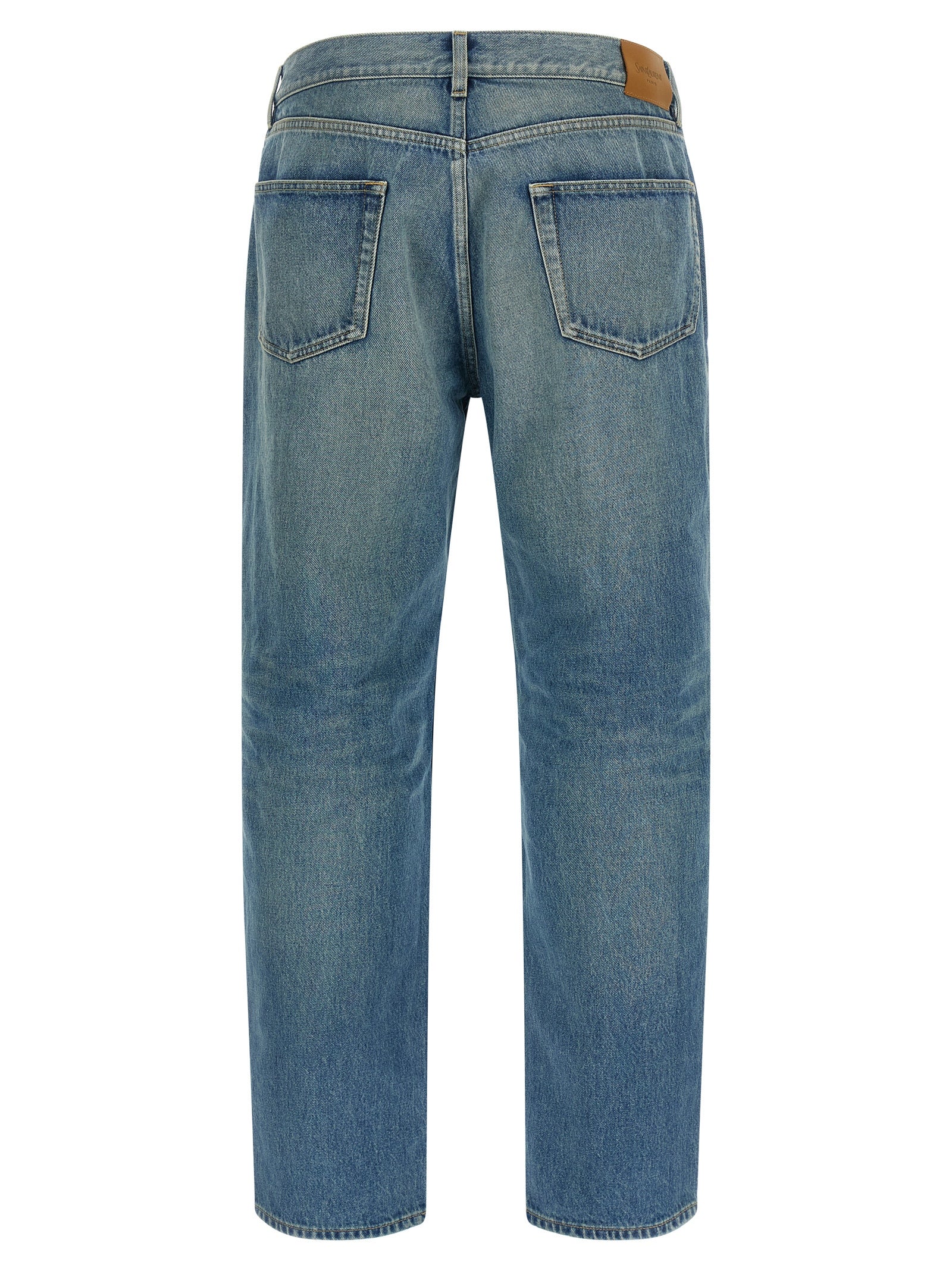 Saint Laurent Straight-Leg Jeans in Blue