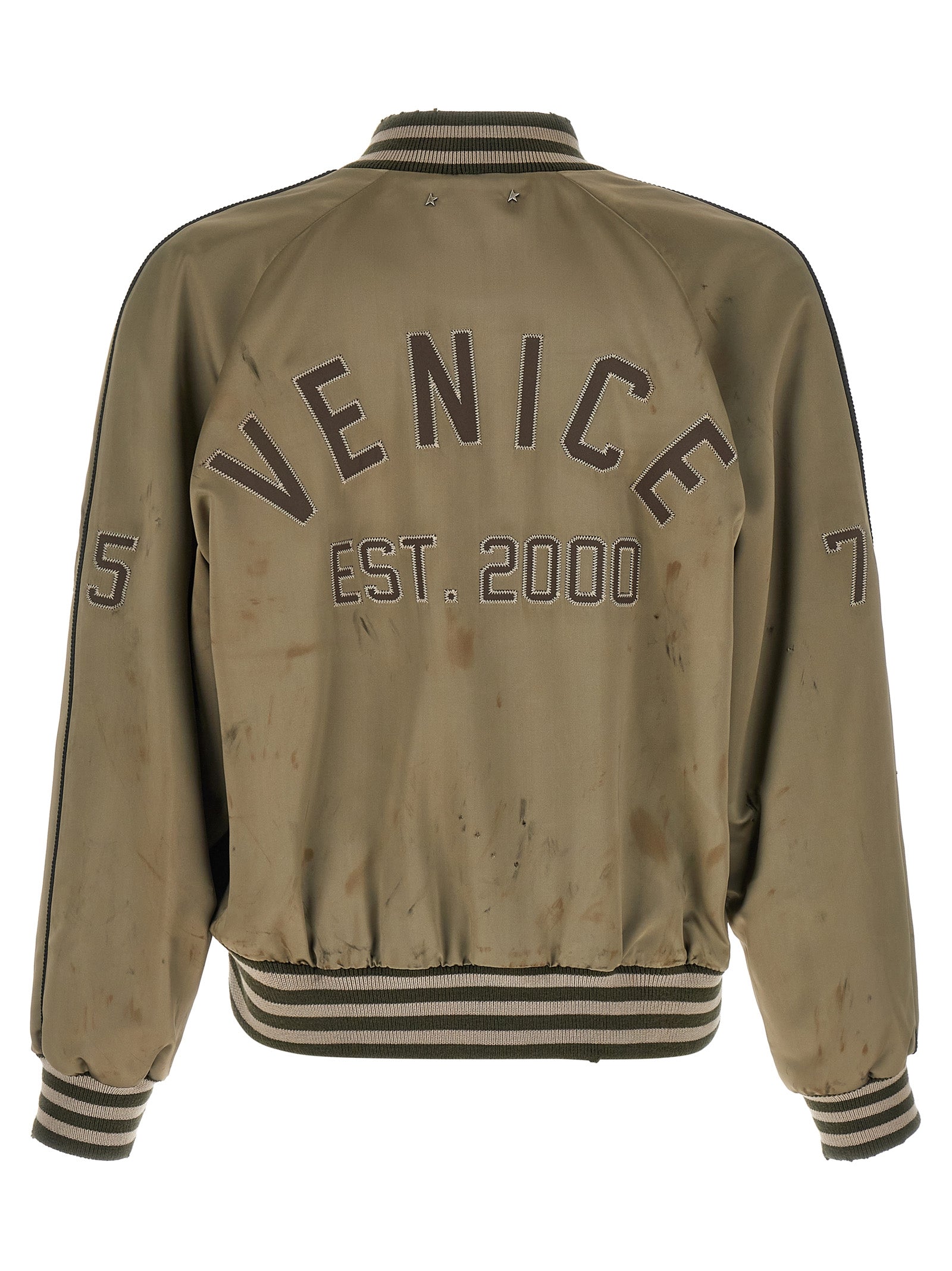 Golden Goose Δίχρωμο Μπουφάν Bomber από Ακετάτη σε Πράσινο