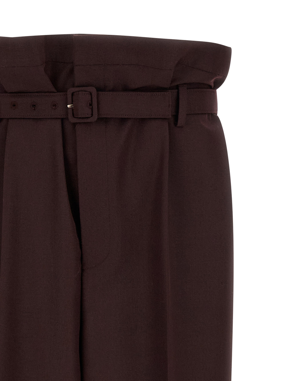 Saint Laurent Παντελόνι από μαλλί σε Μωβ