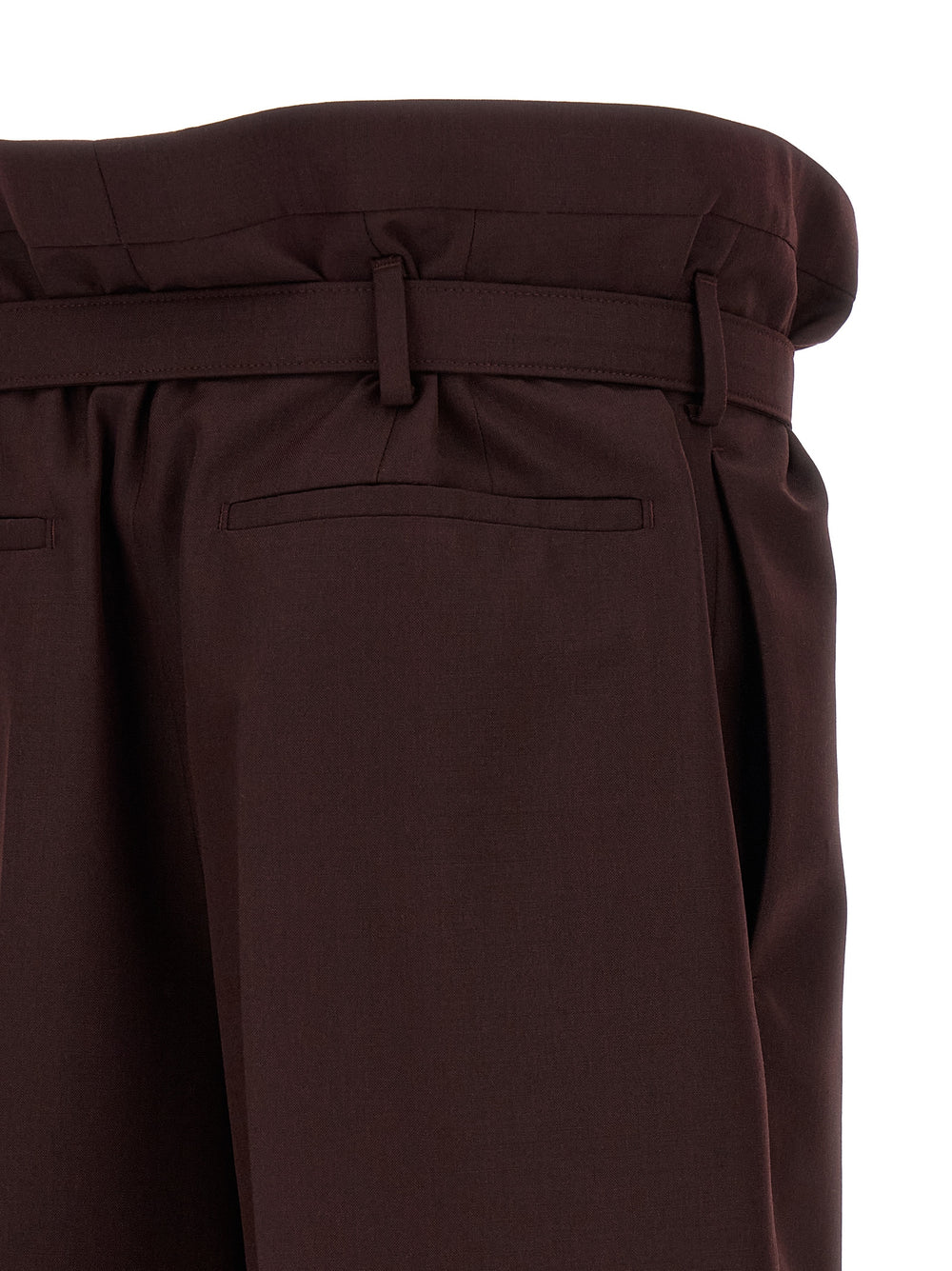 Saint Laurent Παντελόνι από μαλλί σε Μωβ
