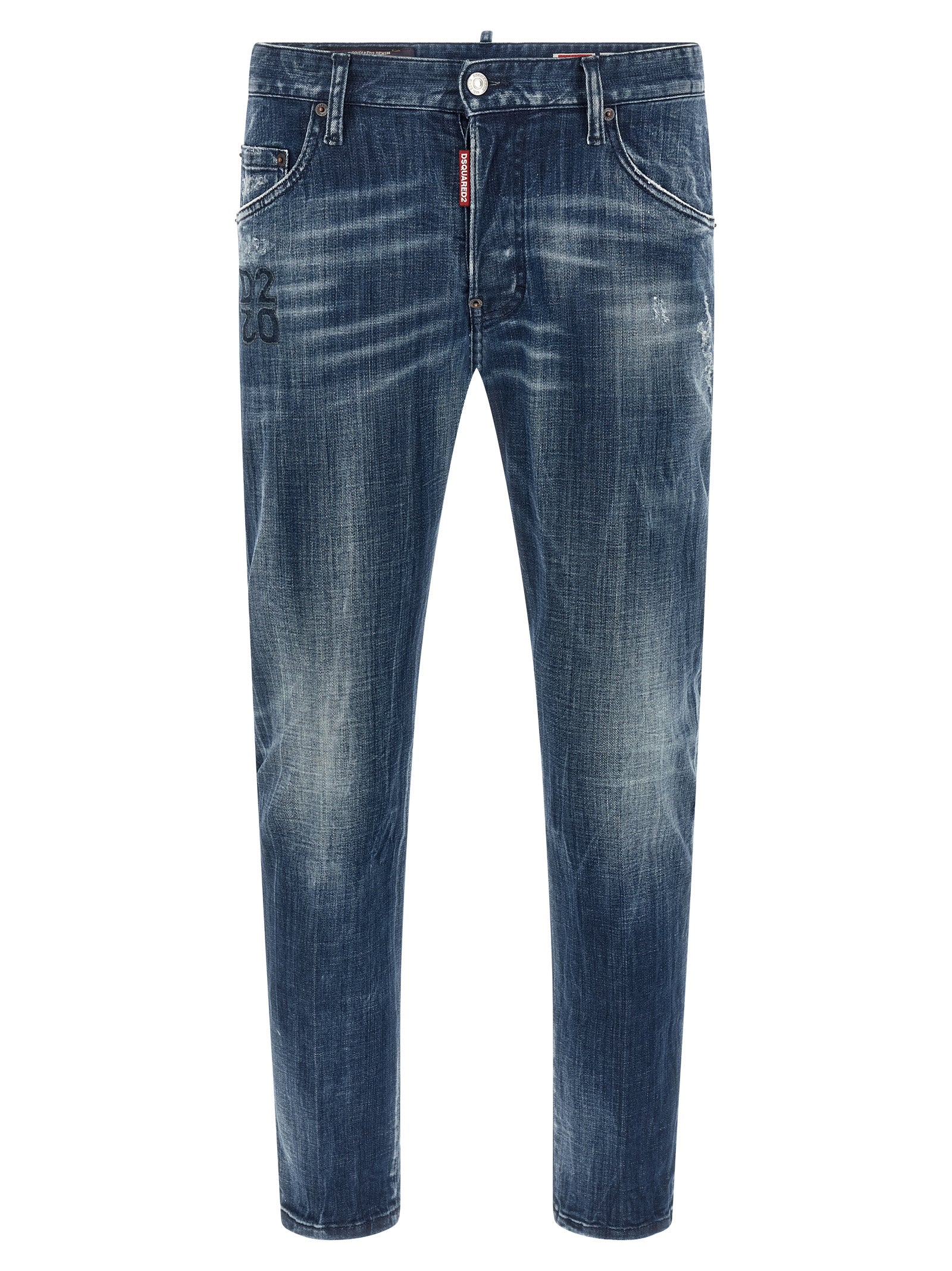 Blue Cotton Relaxed Fit Jeans mens luxury fashion - Mens Edit