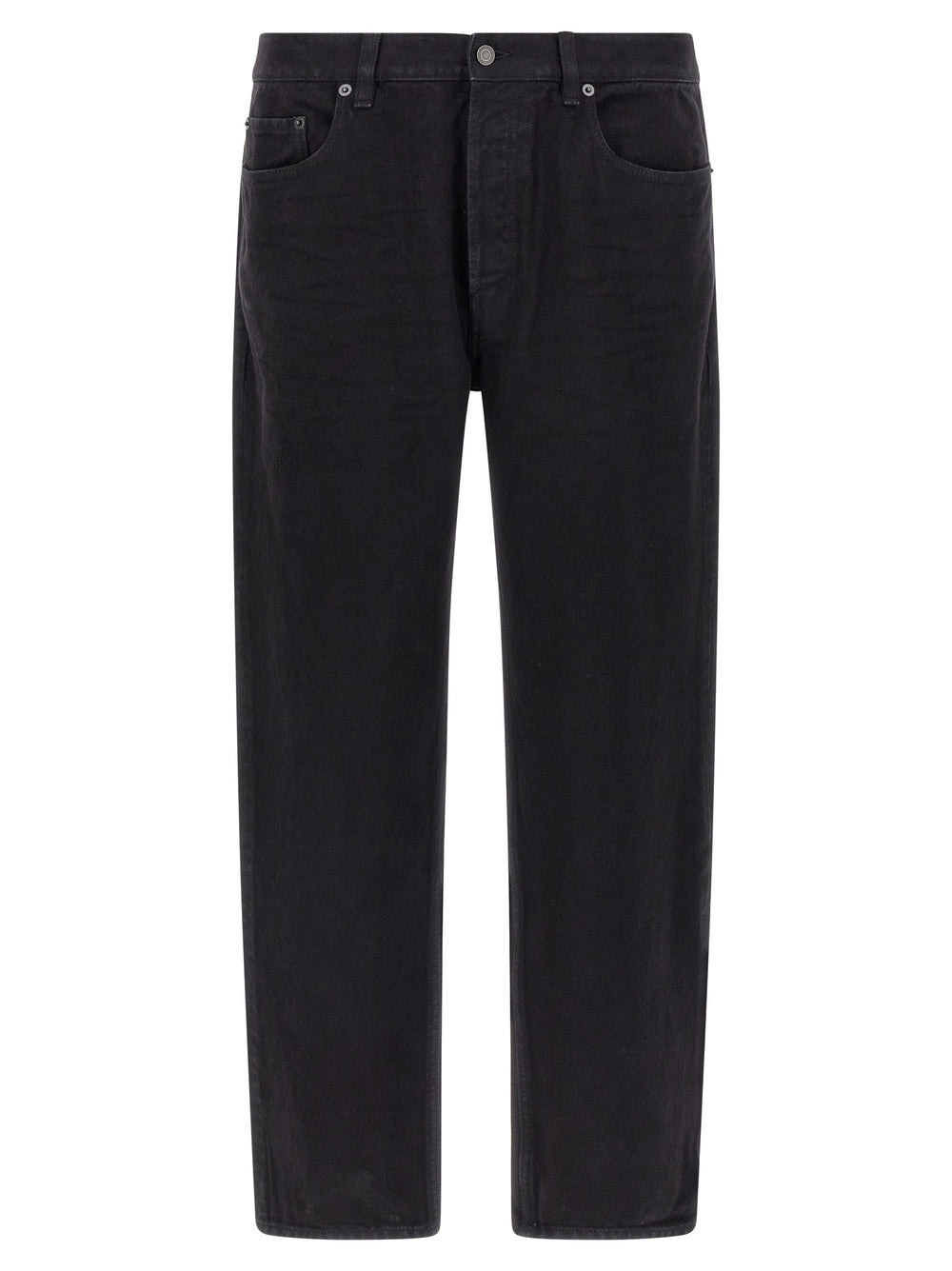 Black Cotton Straight-Leg Jeans mens luxury fashion - Mens Edit
