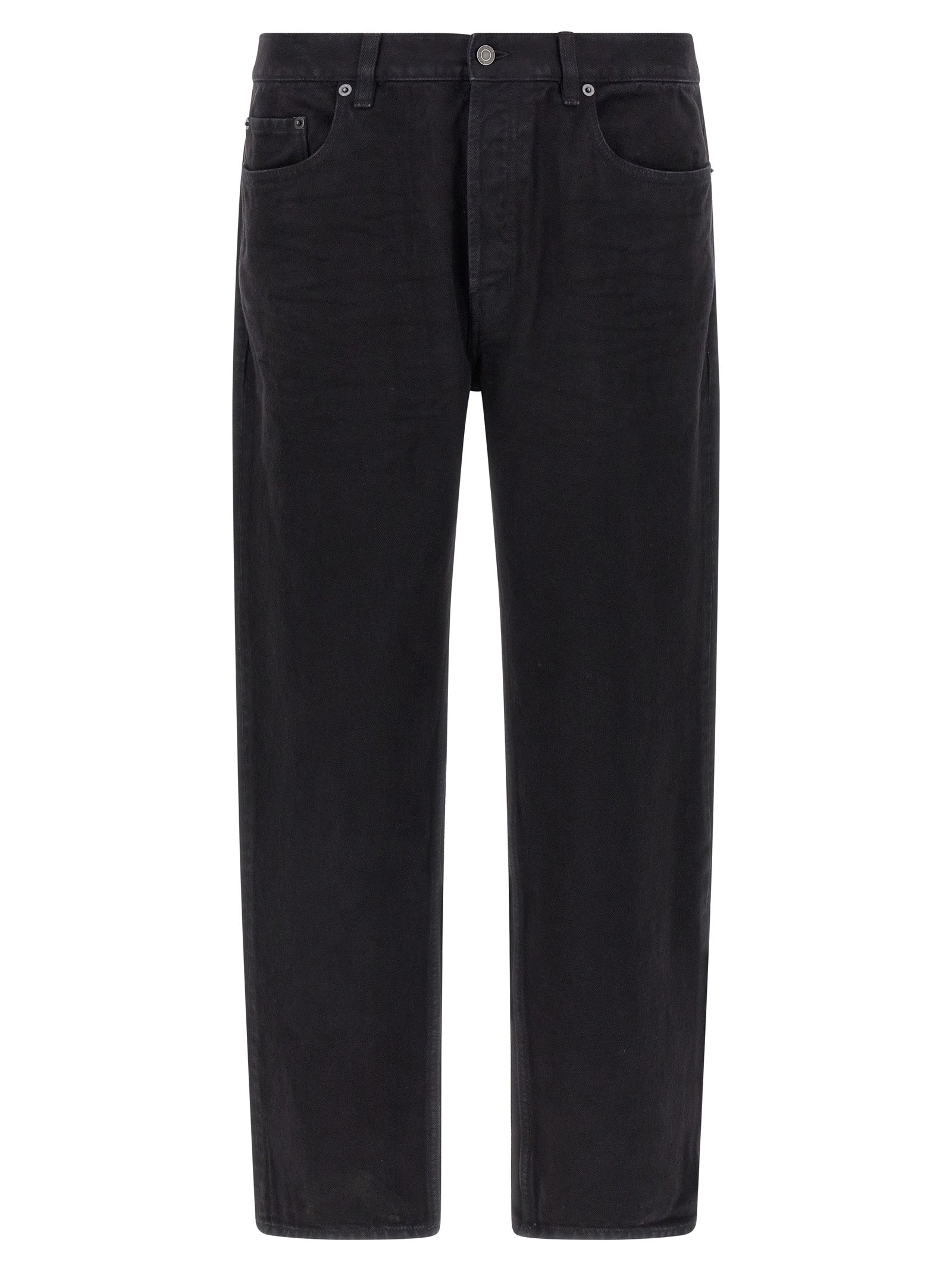 Black Cotton Straight-Leg Jeans mens luxury fashion - Mens Edit