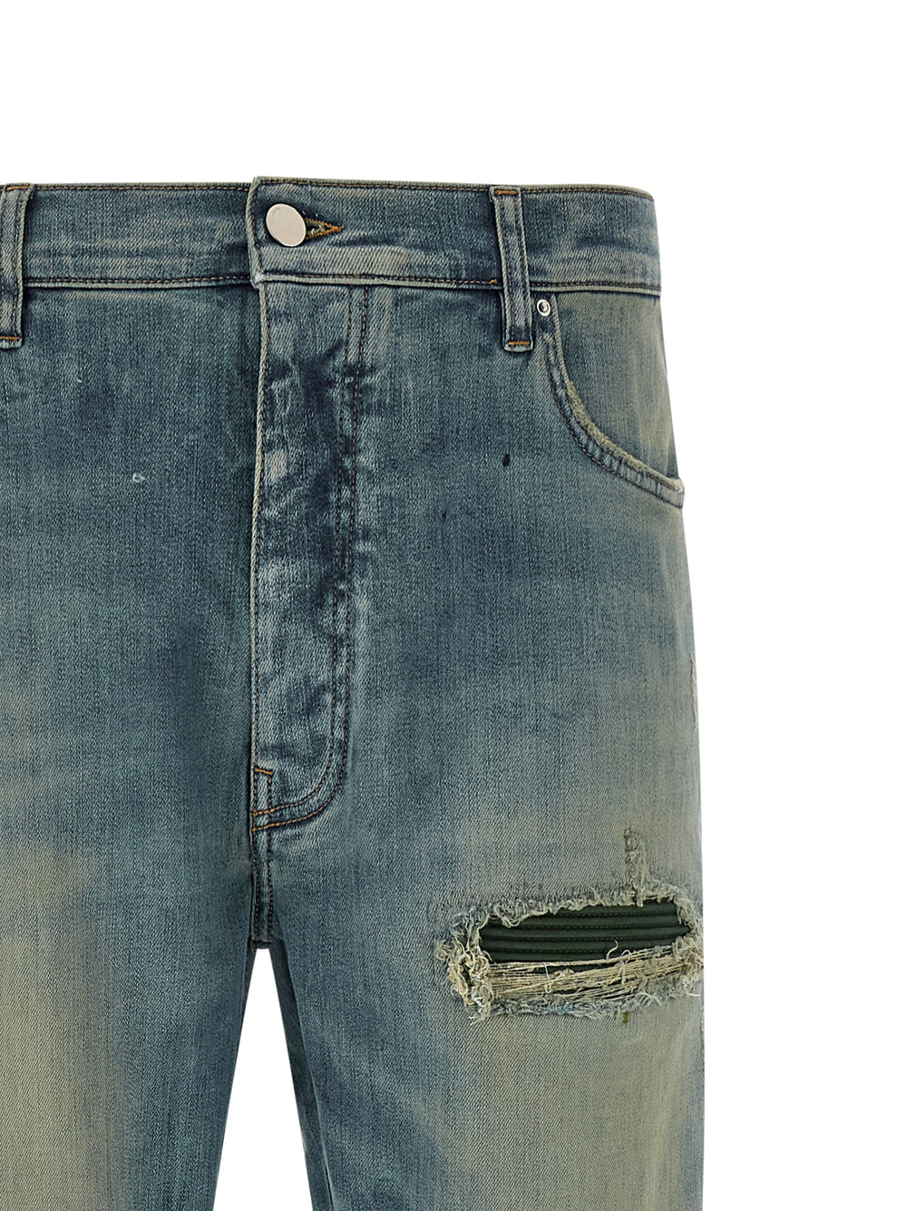 Blue Cotton Relaxed Fit Jeans