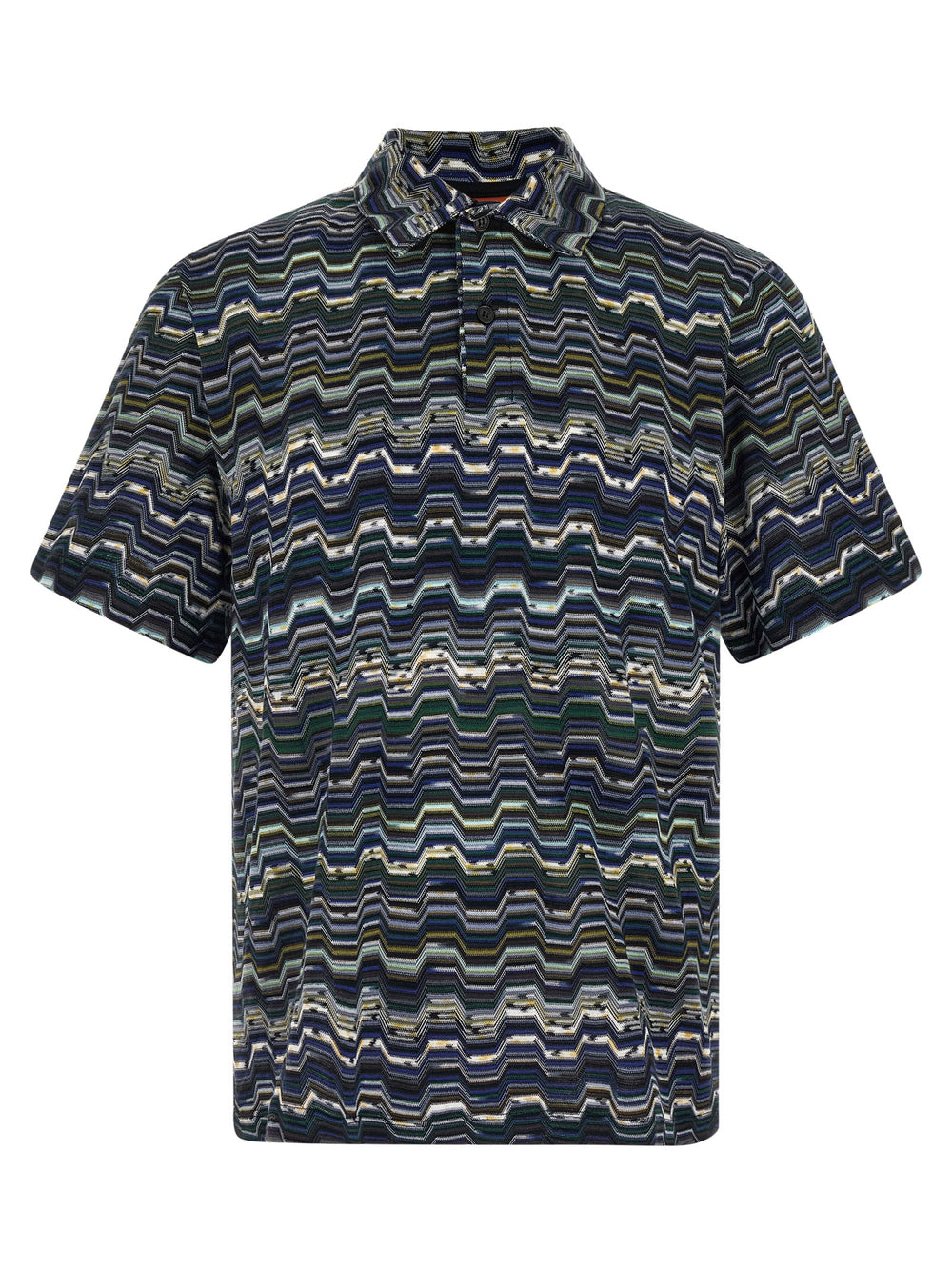 Blue Cotton Polo Shirt