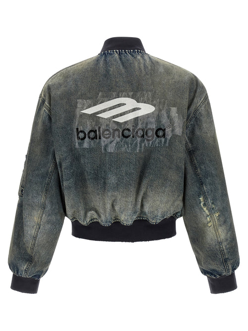 Balenciaga Μπουφάν Bomber από 100% Πολυεστέρα σε Γκρι