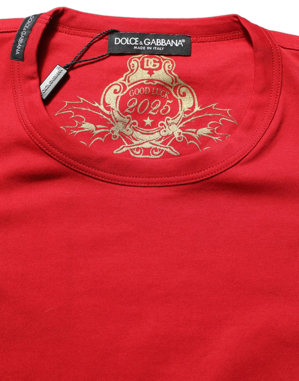 Dolce & Gabbana T-shirt από 100% βαμβάκι σε Κόκκινο