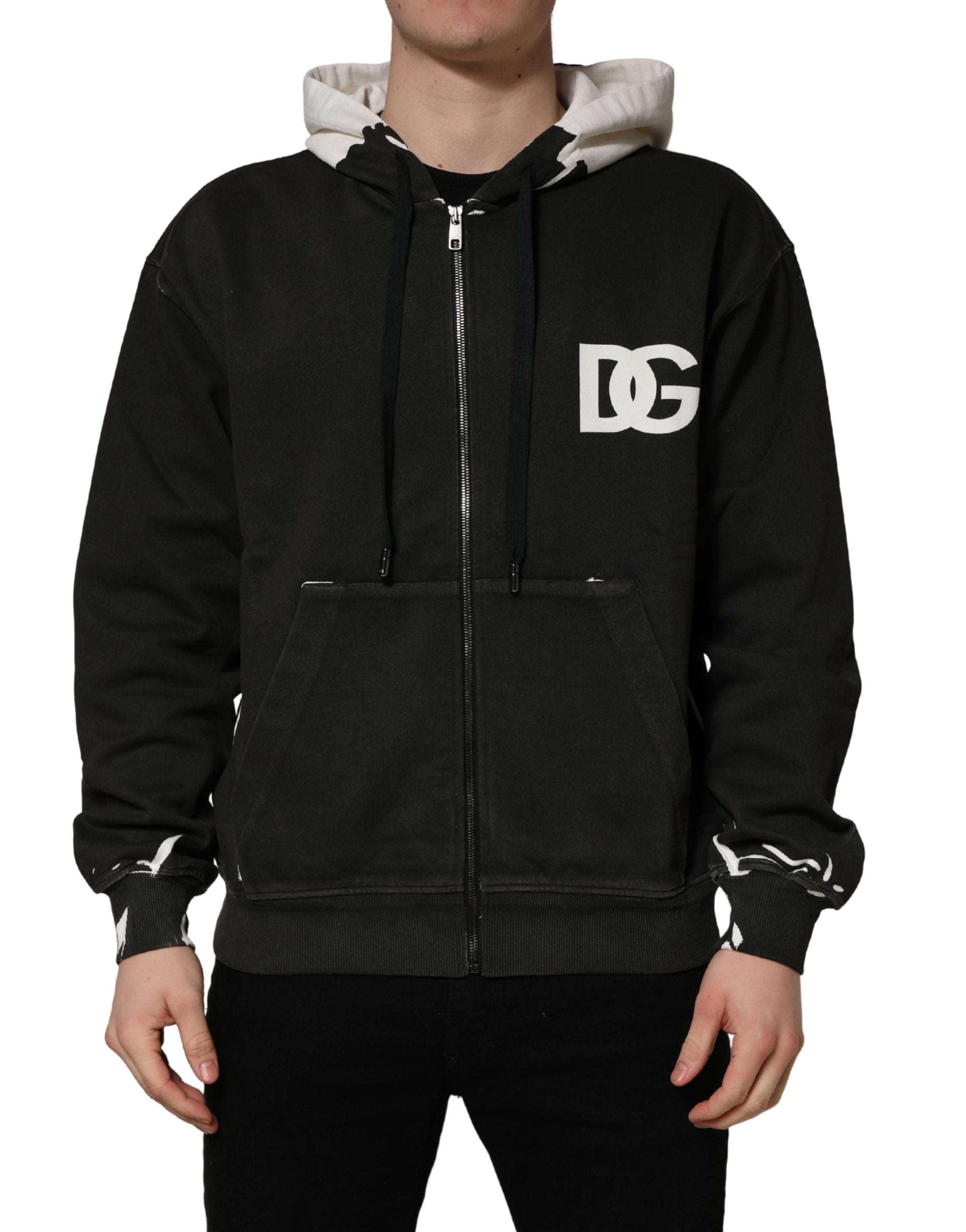 Dolce & Gabbana Hoodie από 100% βαμβάκι σε Μαύρο