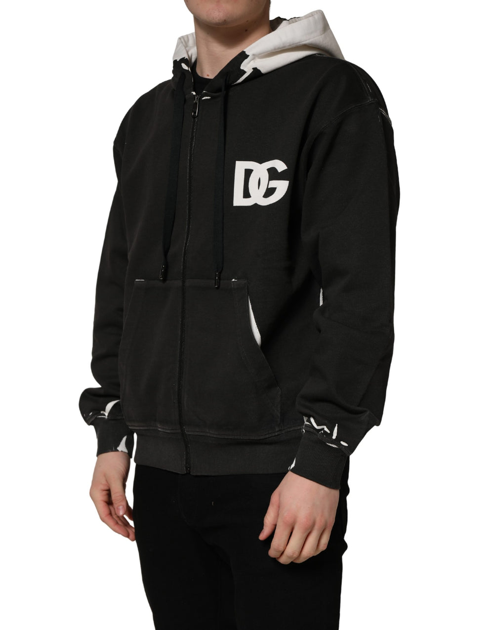 Dolce & Gabbana Hoodie από 100% βαμβάκι σε Μαύρο