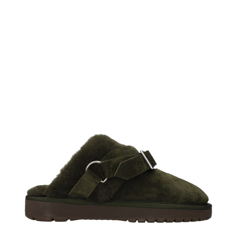 Green Leather Slippers mens luxury fashion - Mens Edit
