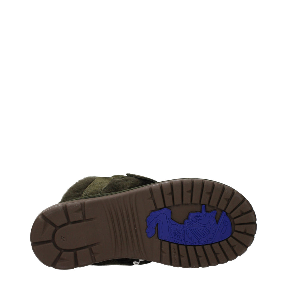 Burberry Suede Slippers in Green