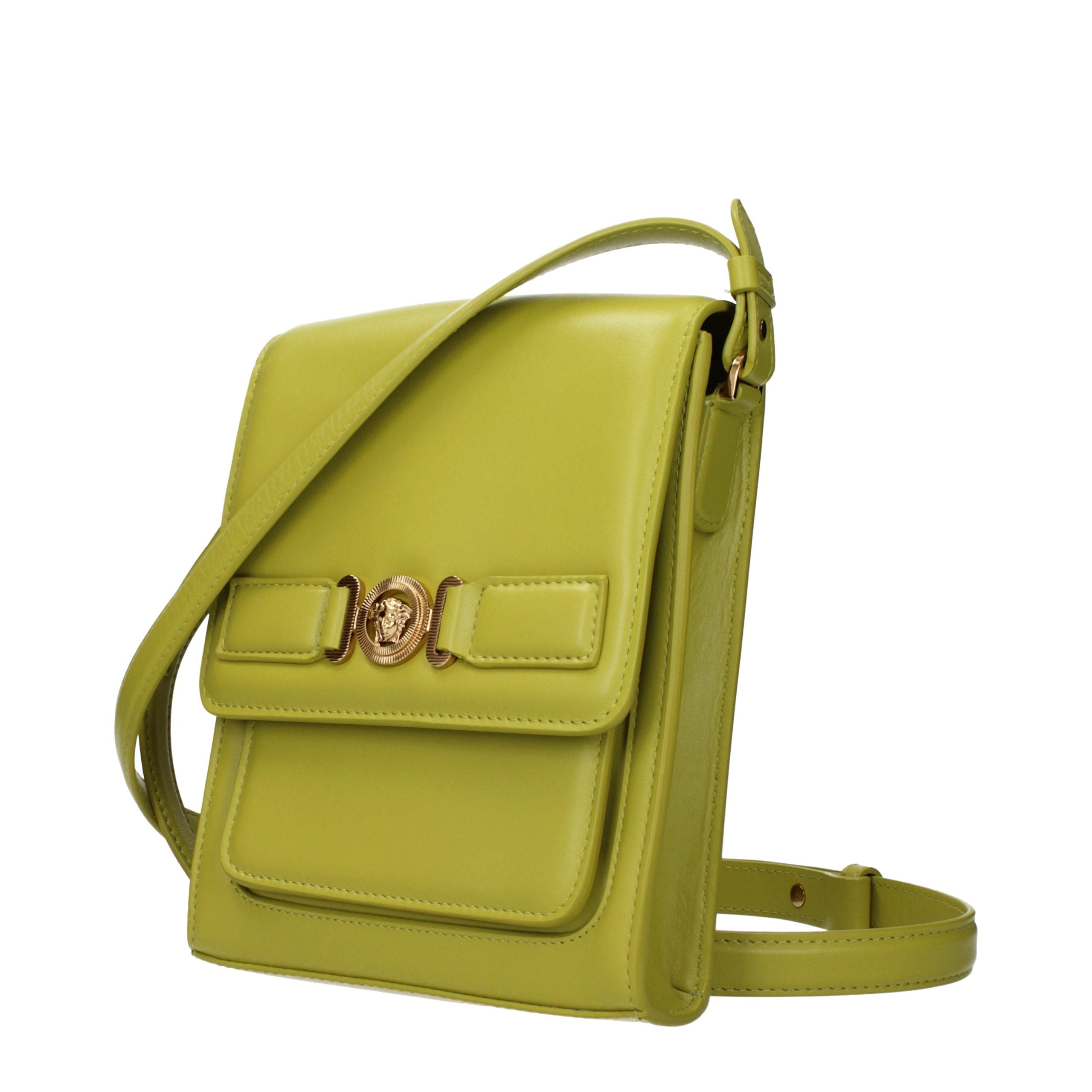 Versace Δερμάτινη Τσάντα Crossbody σε Πράσινο