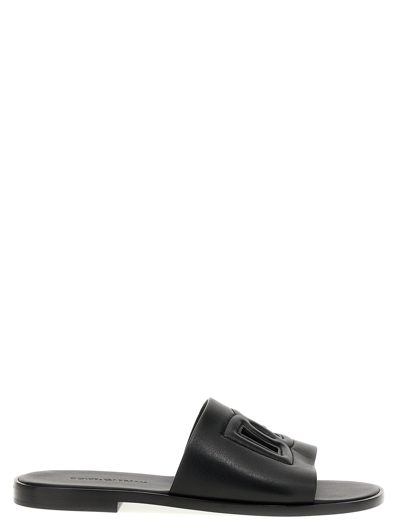 Black Leather Slides mens luxury fashion - Mens Edit