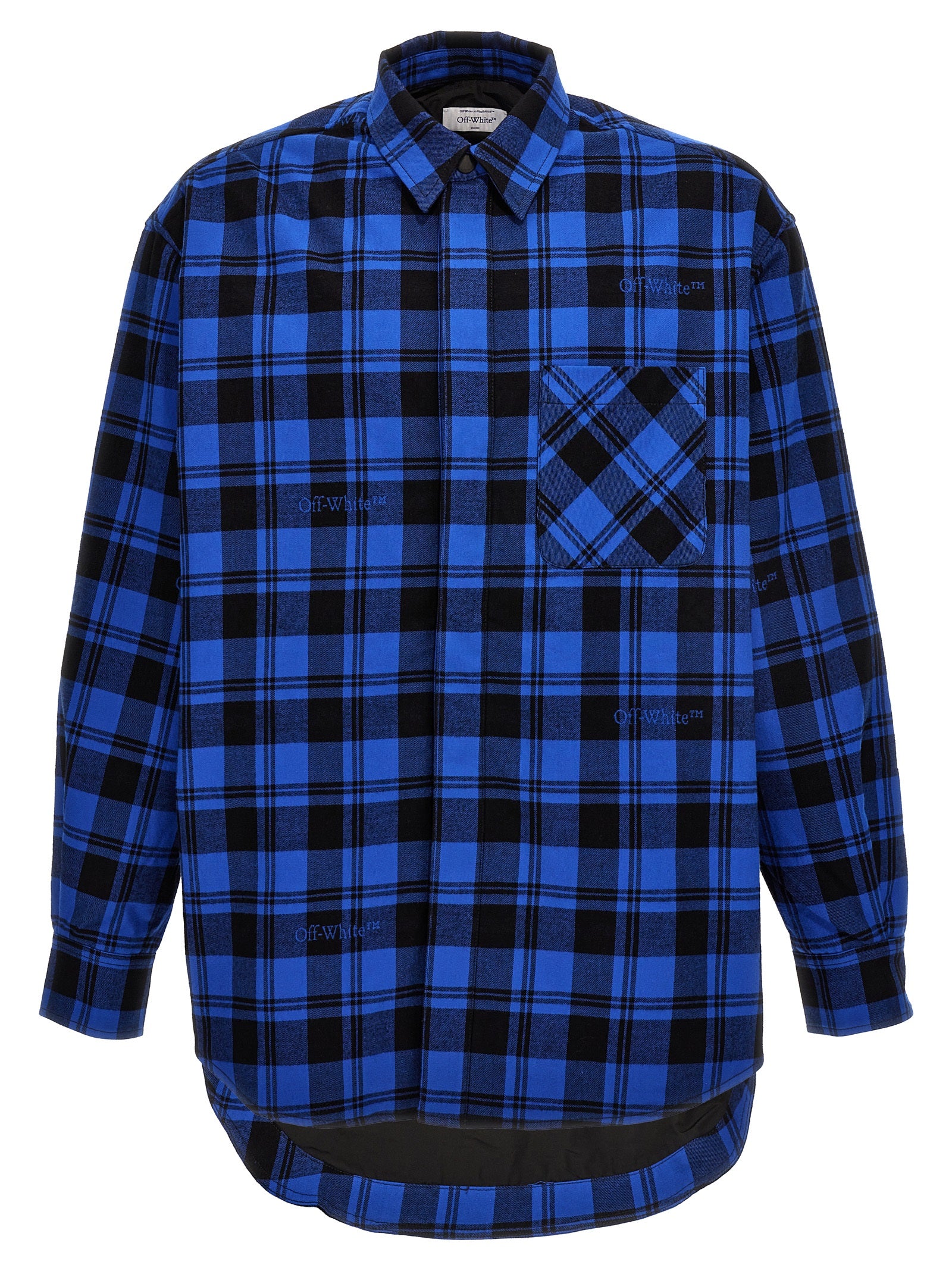 Blue Cotton Pattern Shirt