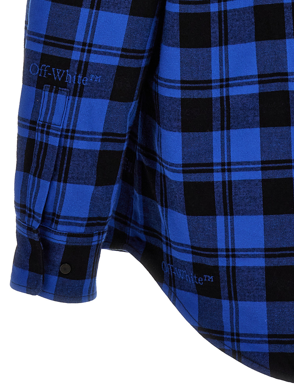 Blue Cotton Pattern Shirt