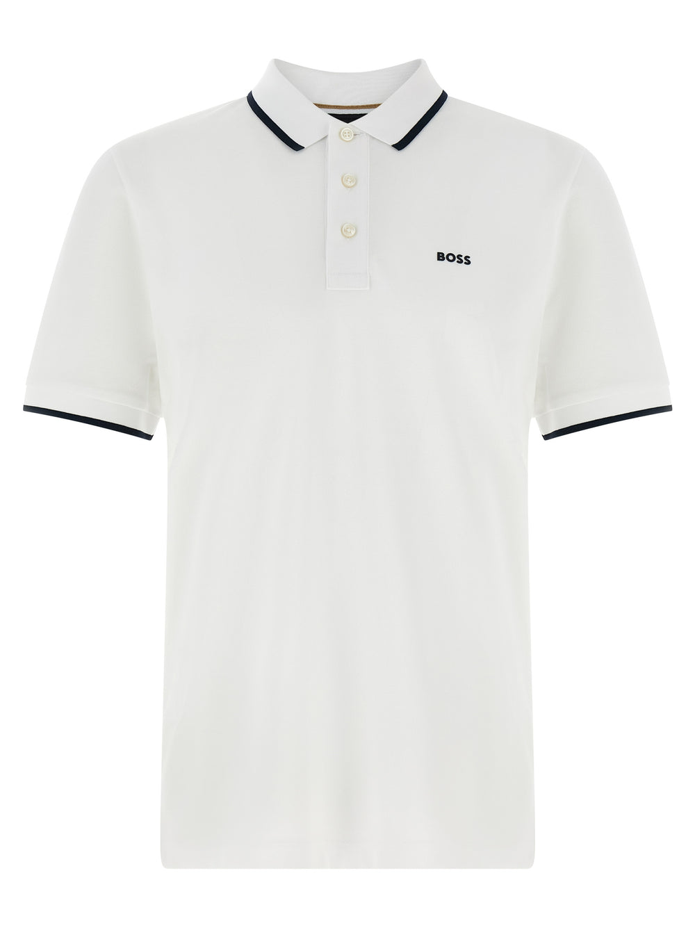 White Cotton Polo Shirt