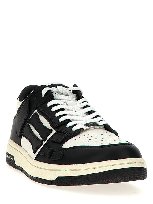 Amiri Bicolor Leather Sneakers in White and Black