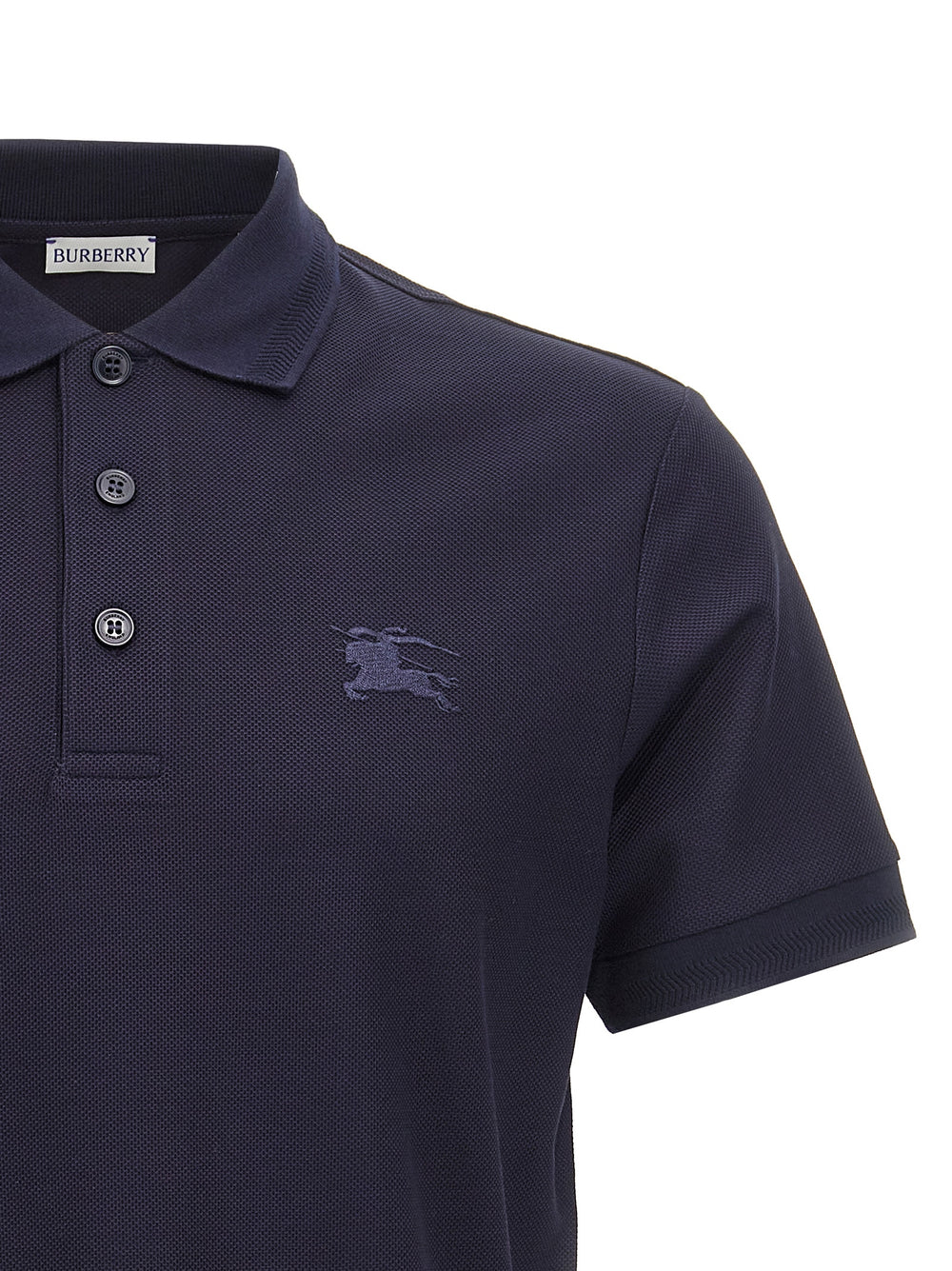 Blue Cotton Polo Shirt