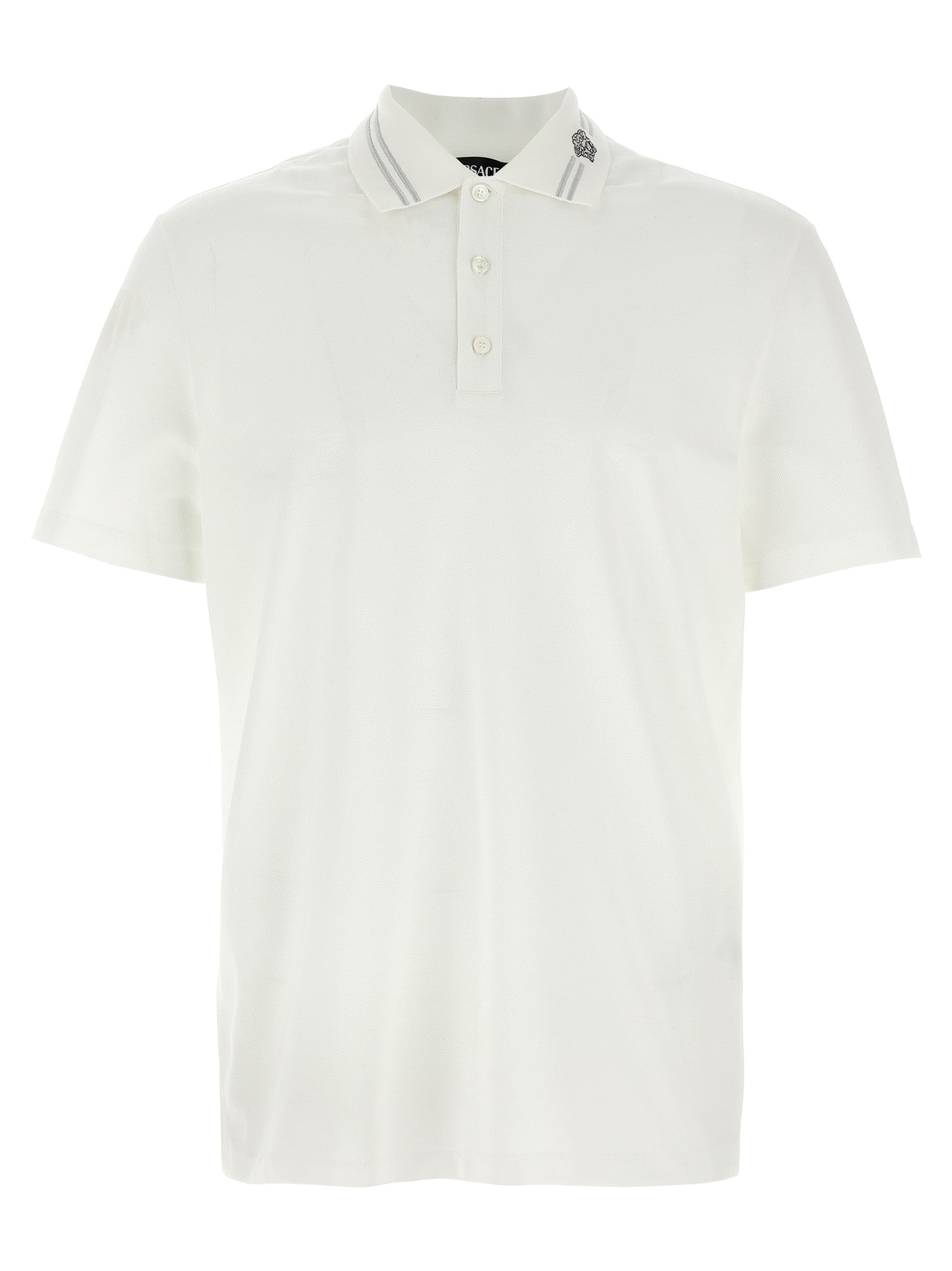 White Cotton Polo Shirt mens luxury fashion - Mens Edit