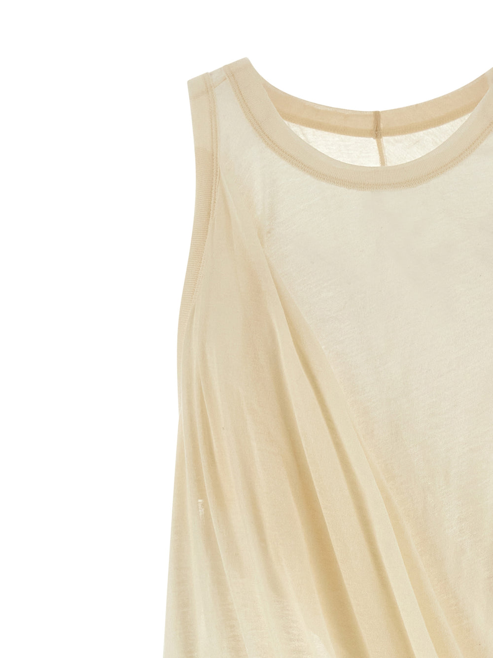 Beige Cotton Casual Dress