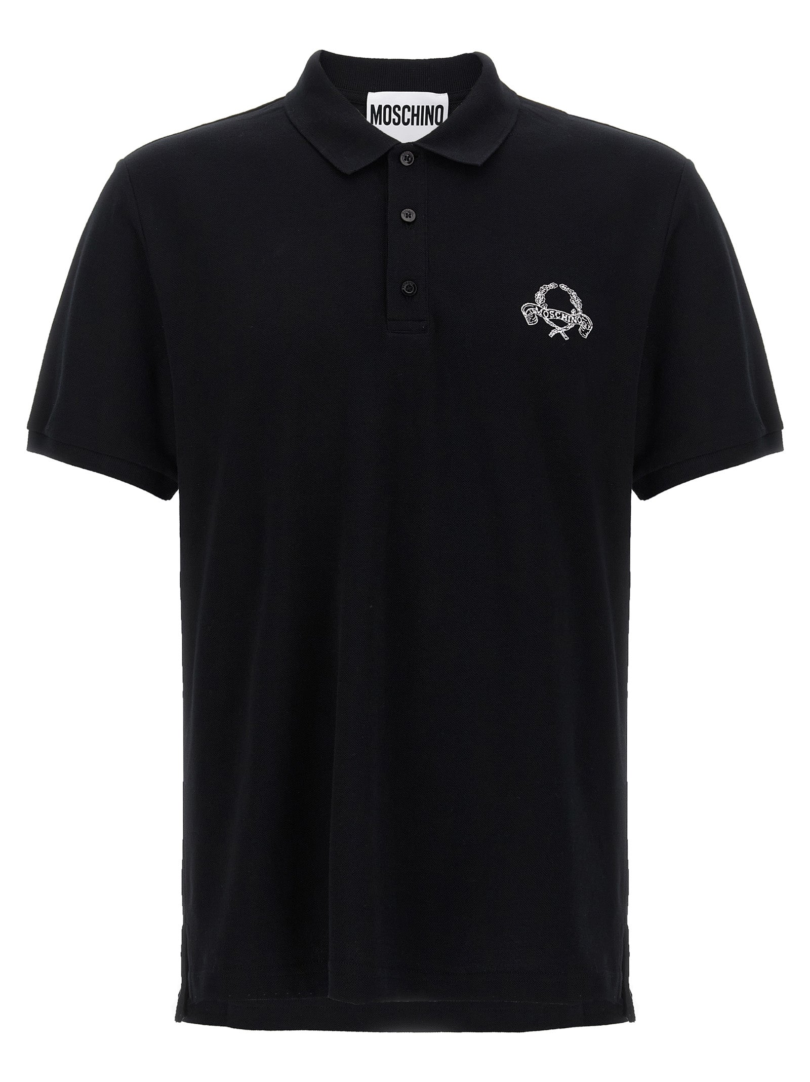 Moschino Βαμβακερό Polo σε Μαύρο