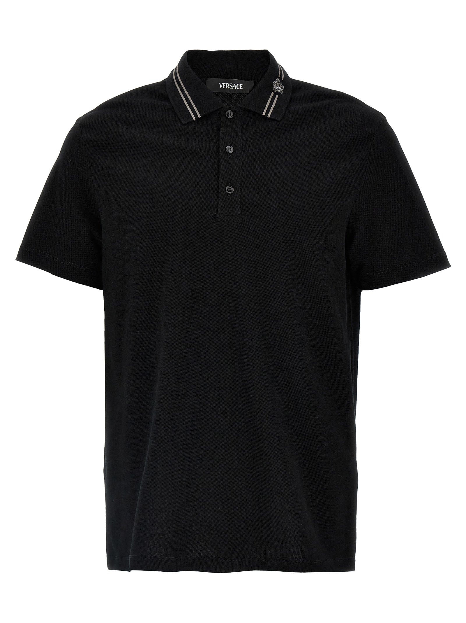 Black Cotton Polo Shirt mens luxury fashion - Mens Edit