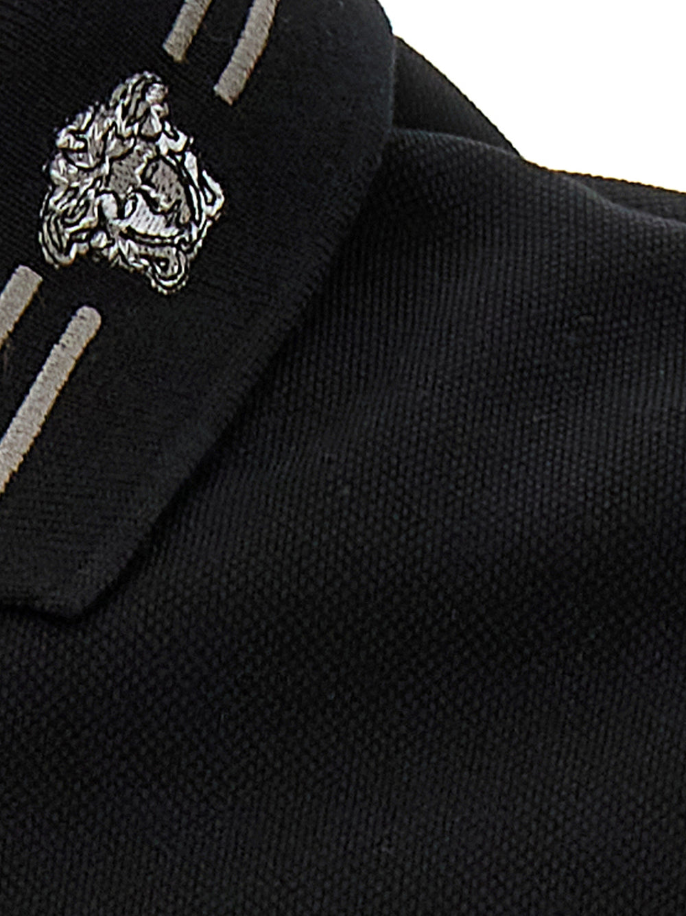Black Cotton Polo Shirt