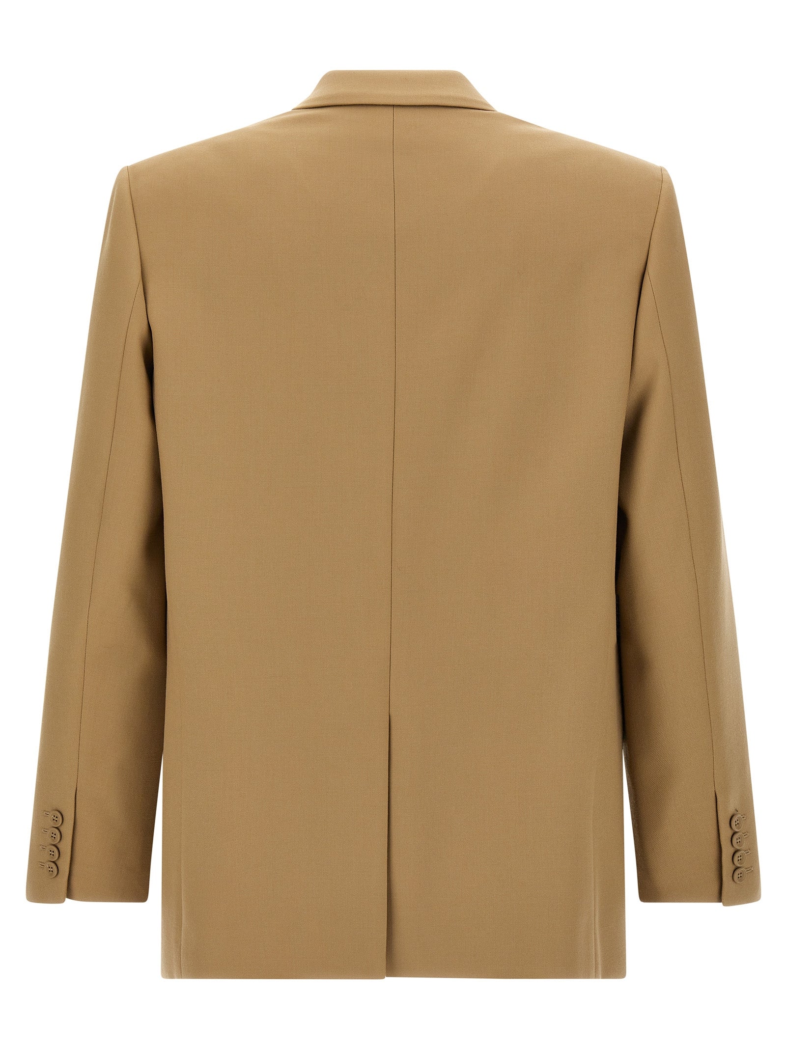 Saint Laurent Wool Blazer in Beige