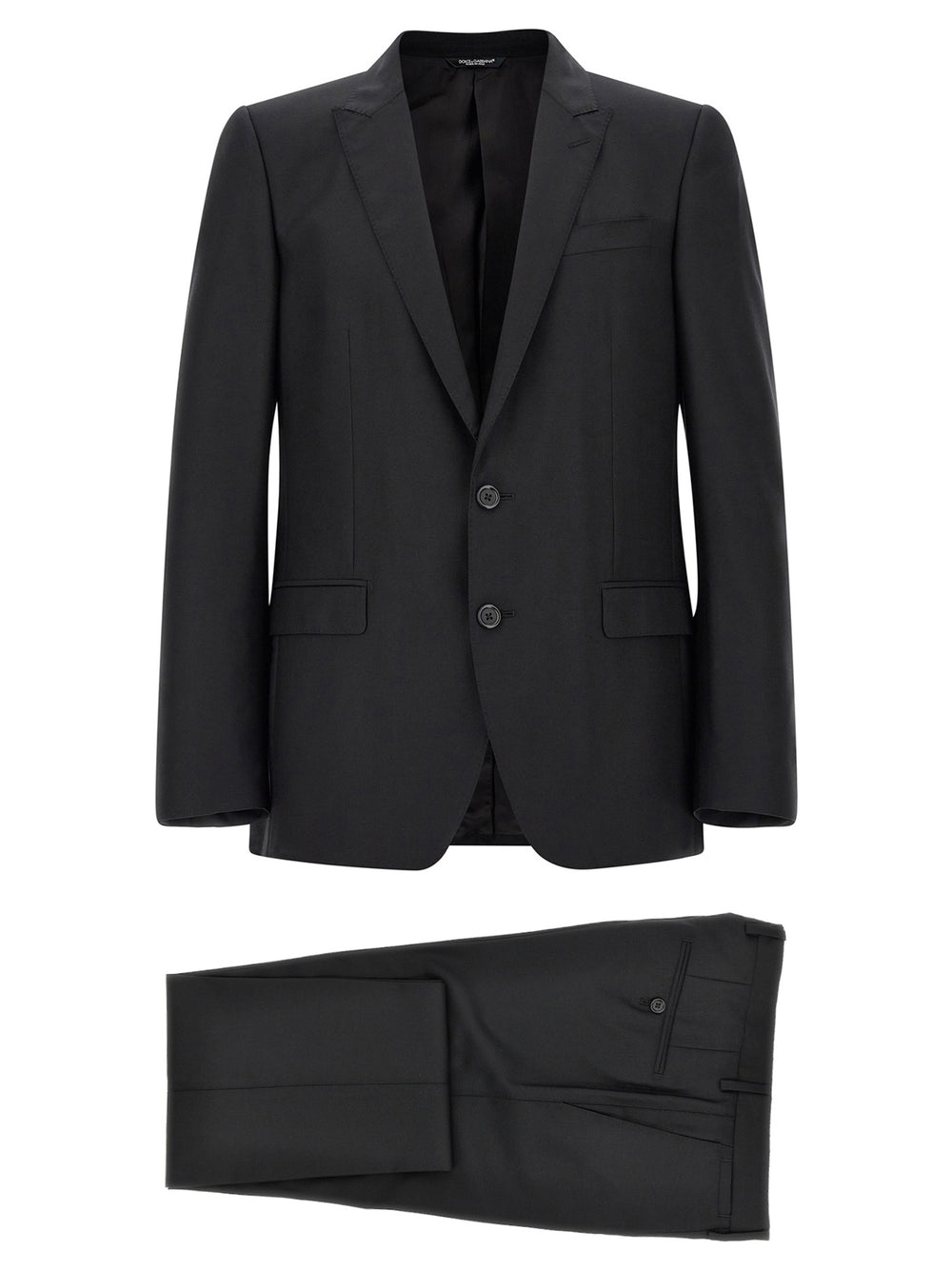 Dolce & Gabbana Virgin Wool and Silk Two-Piece Suit in Black