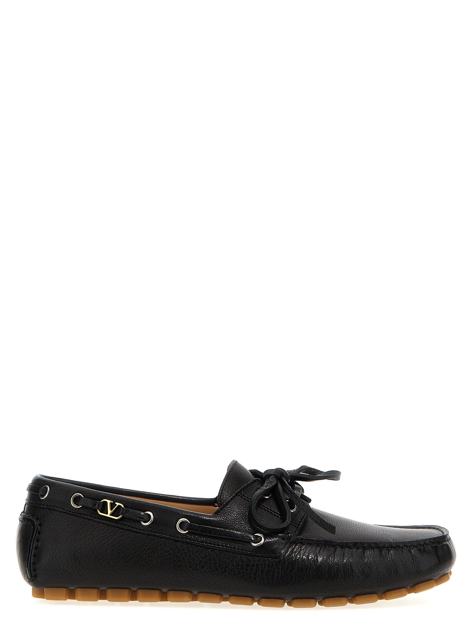 Black Buffalo Leather Slip-On Loafers mens luxury fashion - Mens Edit
