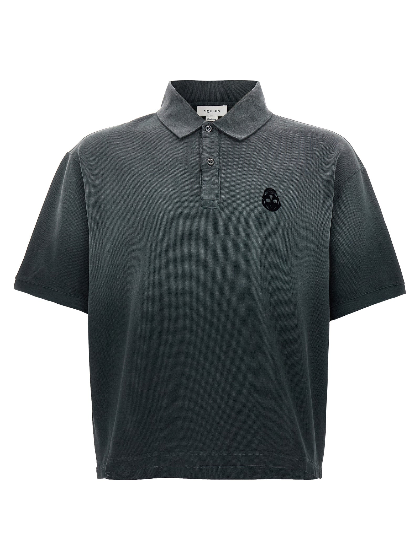 Alexander McQueen Βαμβακερό Polo σε Γκρι