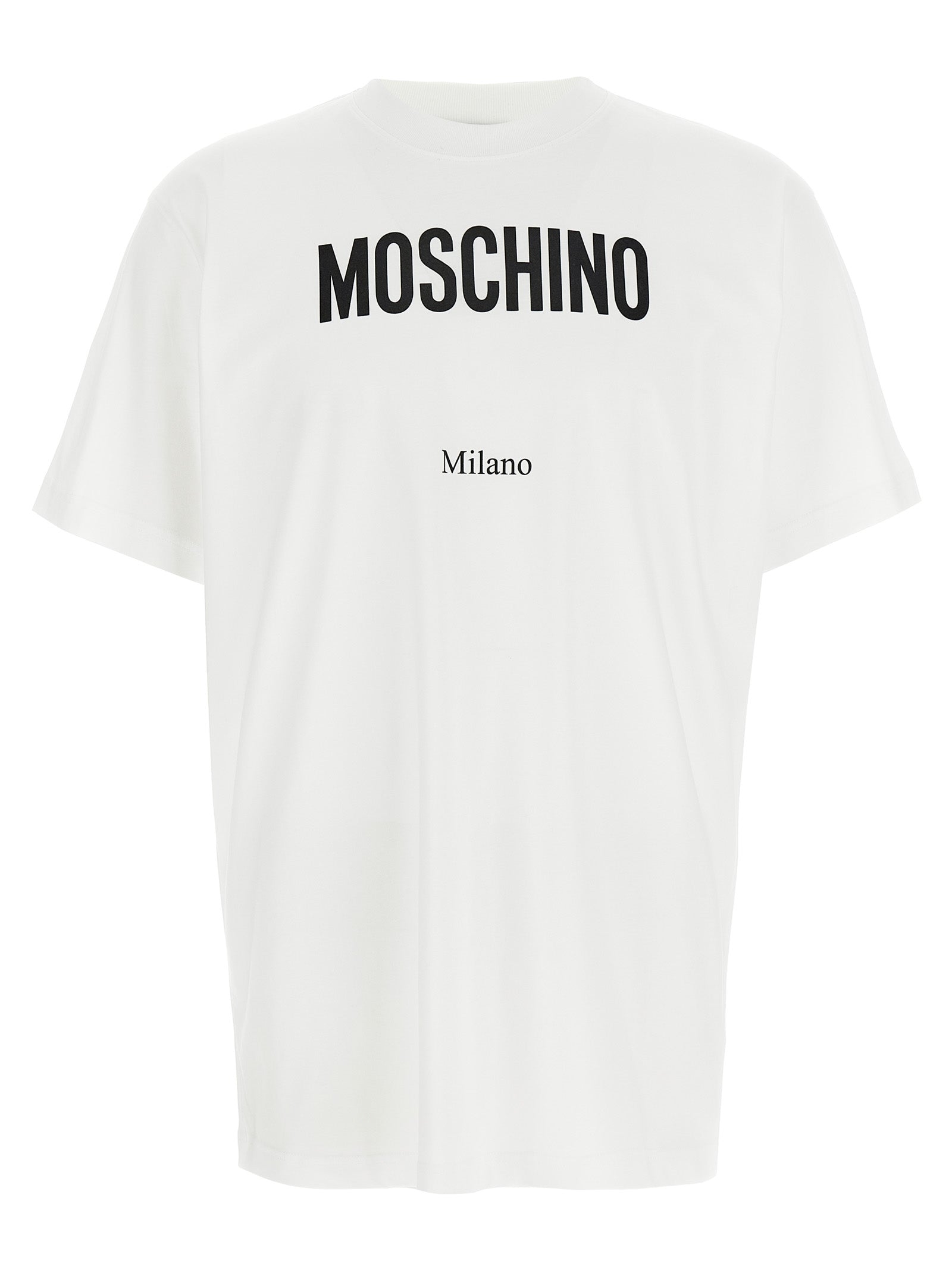 Moschino Βαμβακερό T-Shirt σε Λευκό και Μαύρο