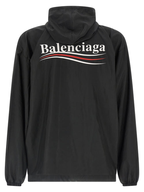 Balenciaga 100% Polyester Shell Jacket in Black