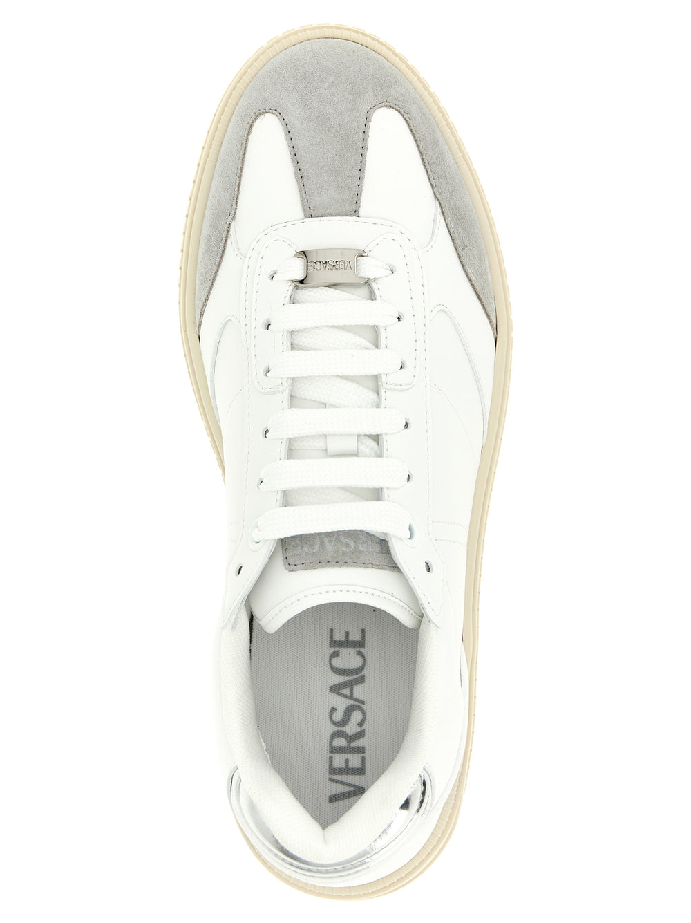 White Calfskin Low Top Sneakers