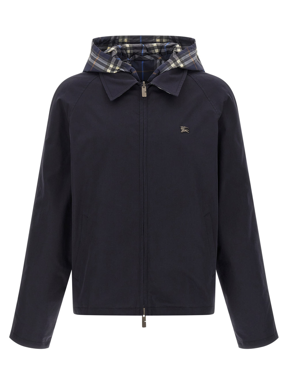 Blue Cotton Full-Length Jacket mens luxury fashion - Mens Edit