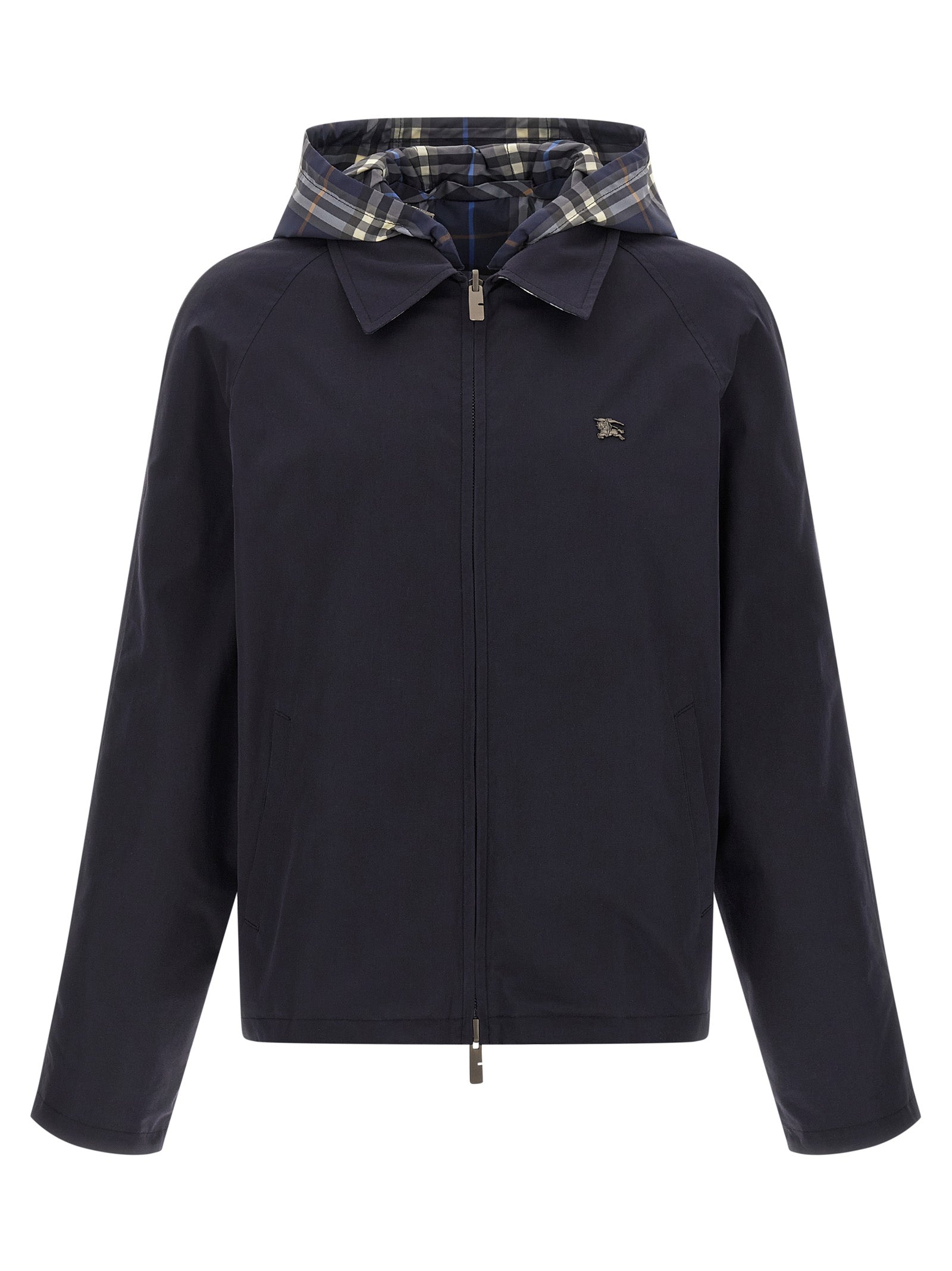 Blue Cotton Full-Length Jacket mens luxury fashion - Mens Edit