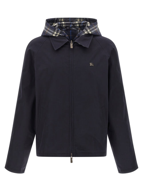 Blue Cotton Full-Length Jacket mens luxury fashion - Mens Edit