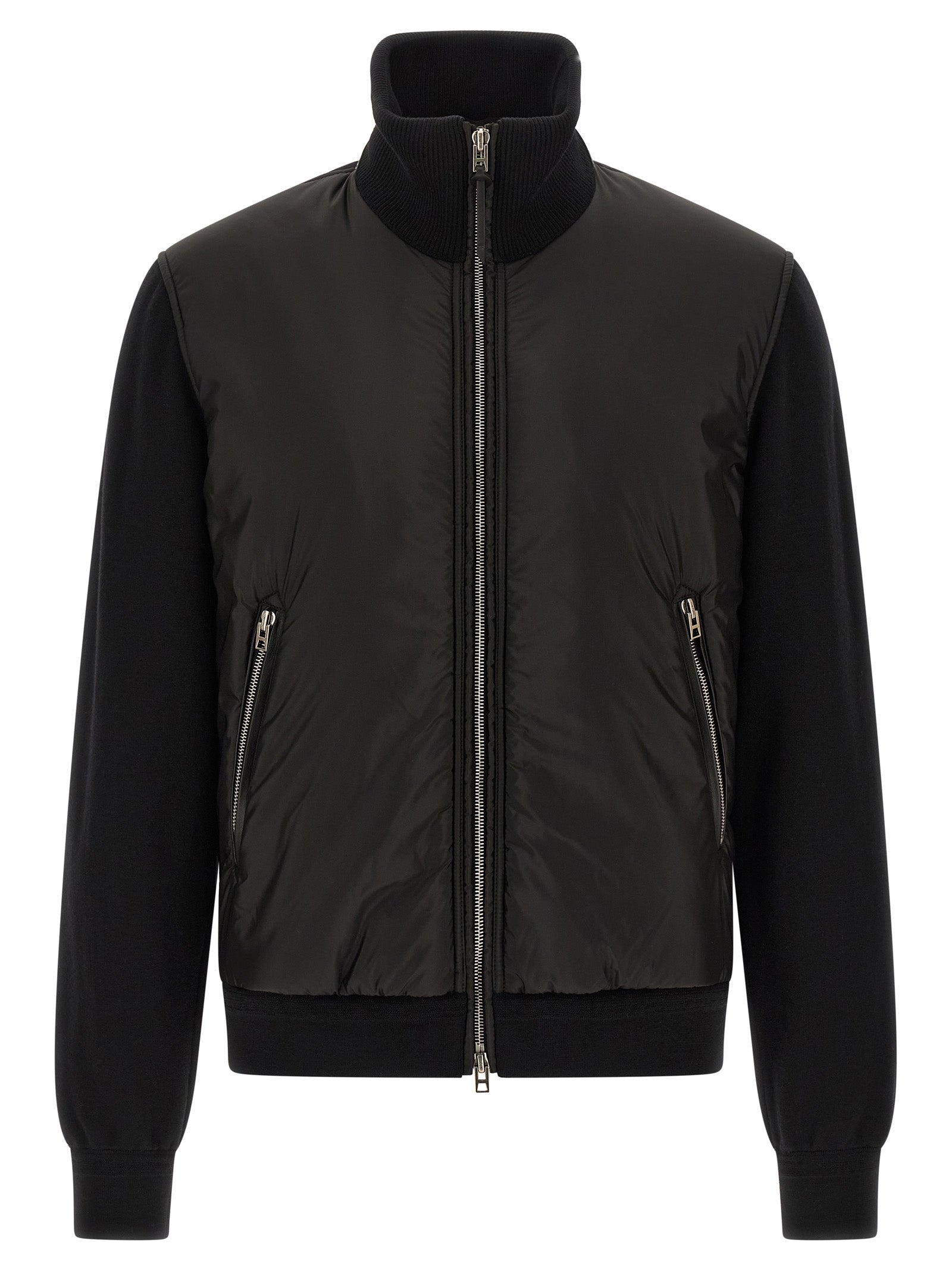 Black Wool Bomber mens luxury fashion - Mens Edit