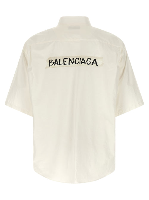 Balenciaga 100% Cotton Poplin Shirt in White
