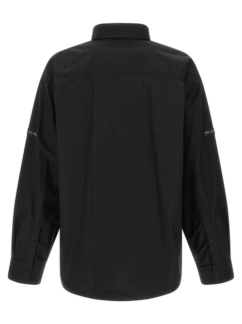 Balenciaga 100% Cotton Poplin Shirt in Black