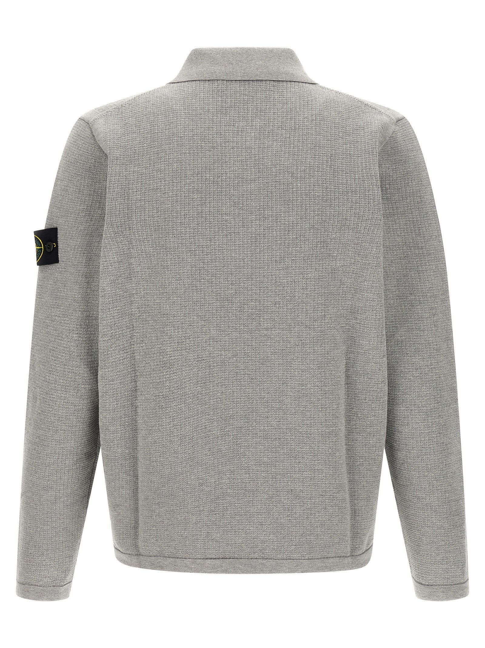 Gray Cotton Polo Shirt