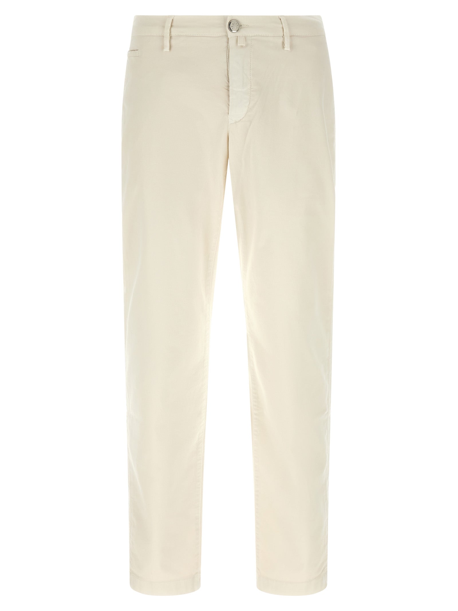 White Cotton Chino Pants